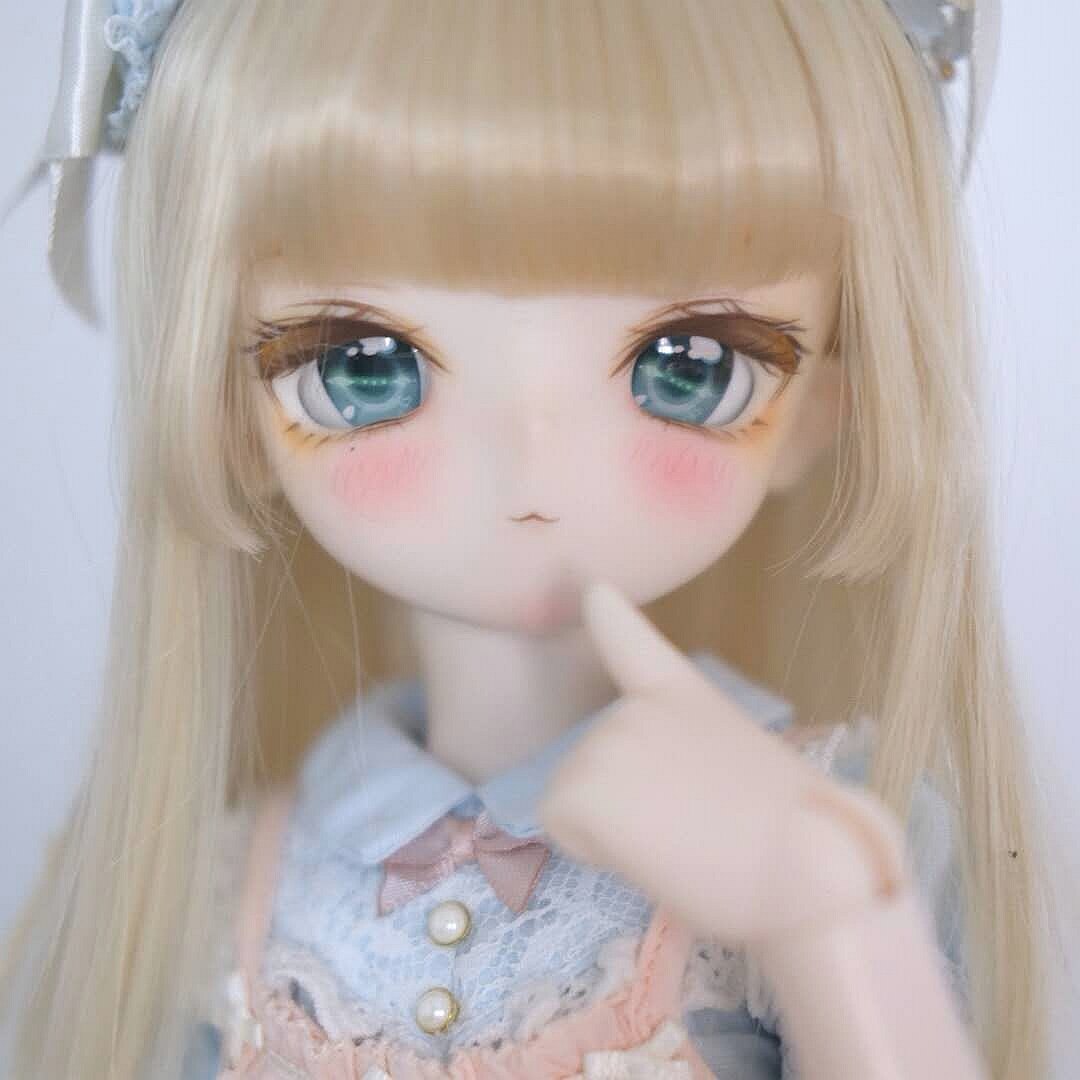 ddbjd压眼卡通眼珠玻璃眼片mddddh01熊妹bjd娃娃