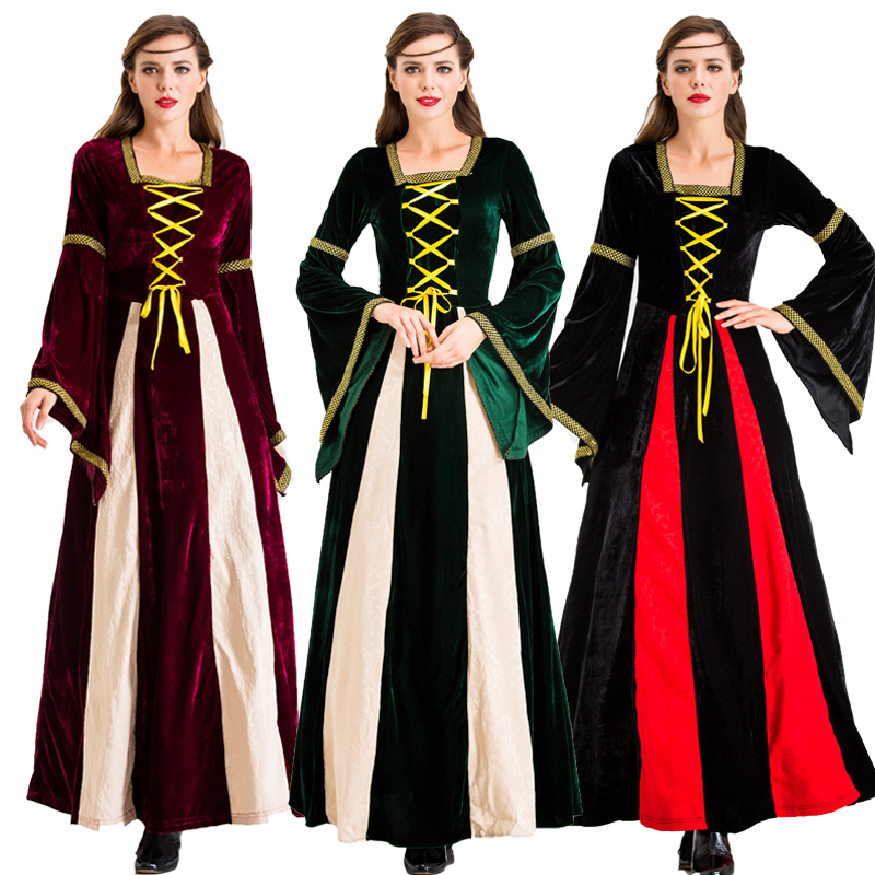 服装欧洲复古宫廷公主皇后长裙舞会贵族女王服饰