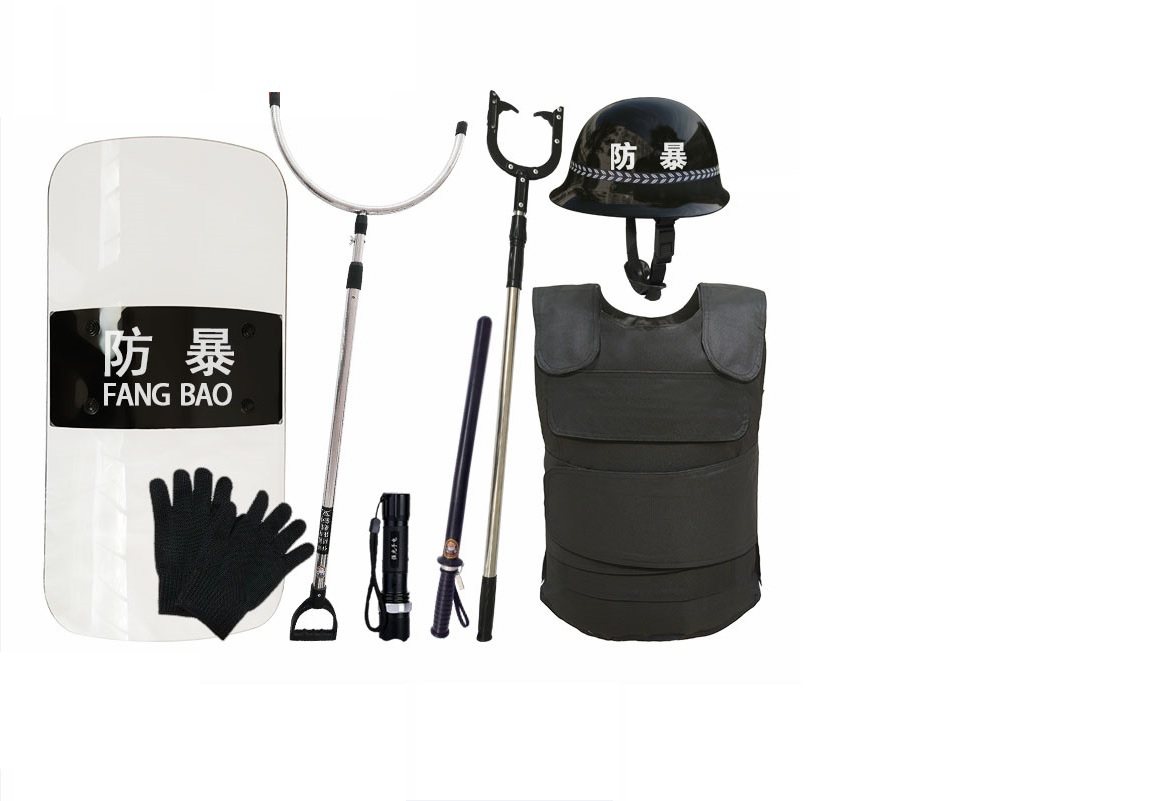 学校幼儿园安保器材8件套pc防暴盾牌脚钢叉防其他防护救生装备