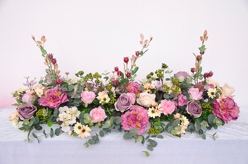 婚庆道具仿真花 绢花舞台t台背景路引花商业橱窗陈列装饰花艺排花