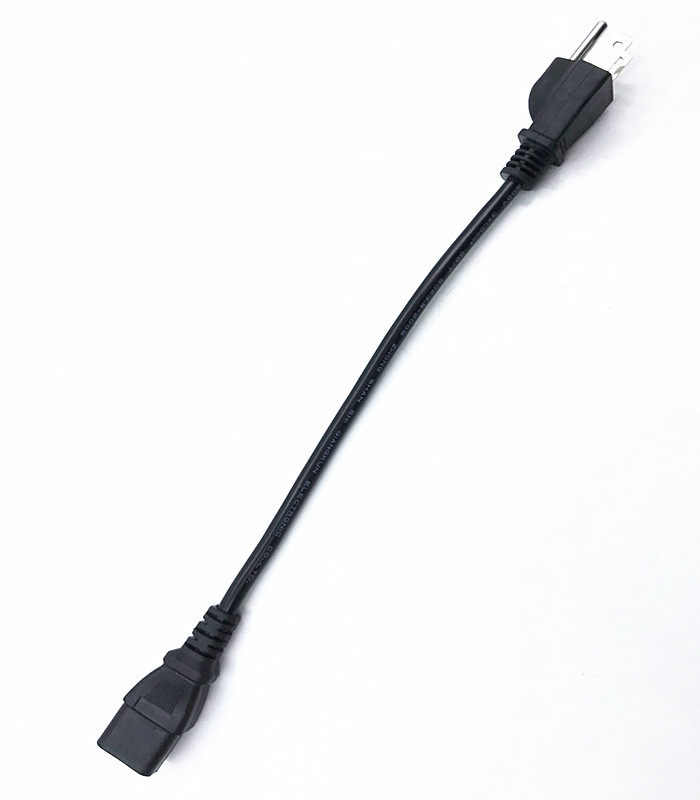 电源线超短美规品字电脑主机机箱美标美式插头连接线