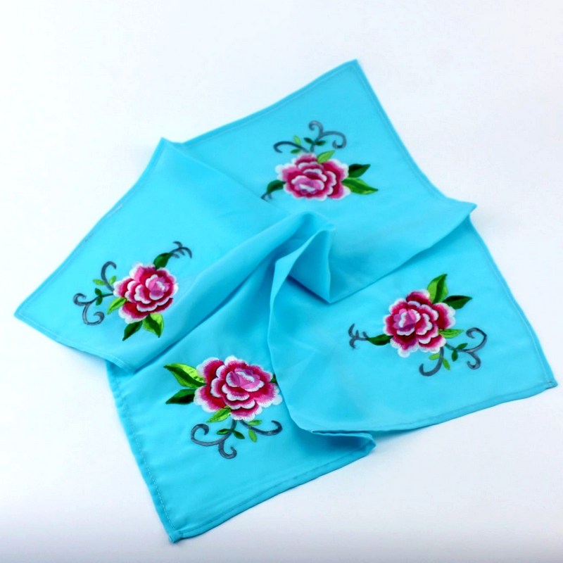 七彩梨园新款戏曲绣花黑色红色白色色格格手帕手帕