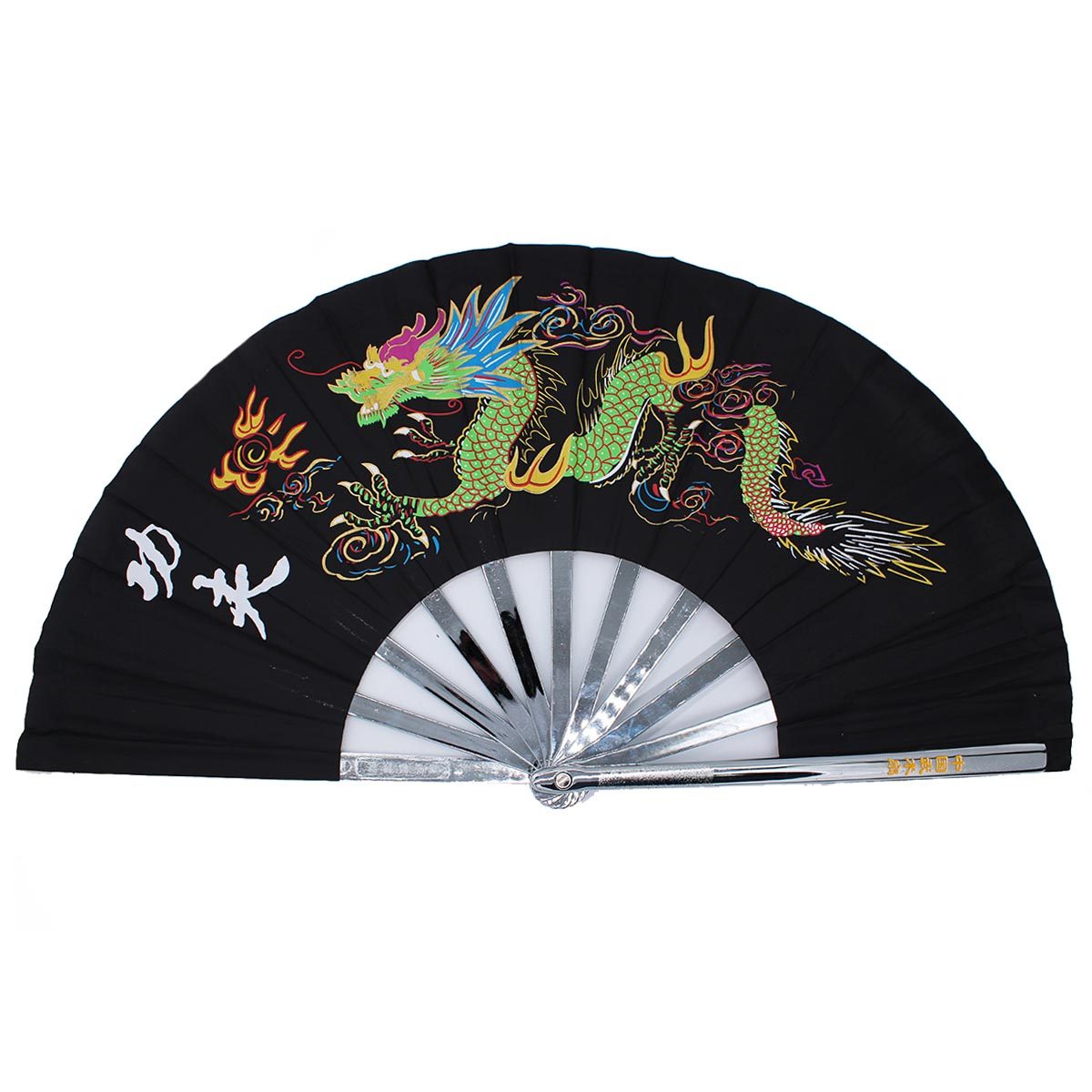 武术长城不锈钢太极铁扇扇中红色高档响扇钢扇太极扇