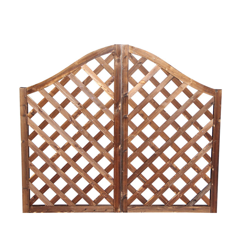 花园木门碳化防腐木栅栏围栏门户外庭院围墙院子篱笆护栏双开木门