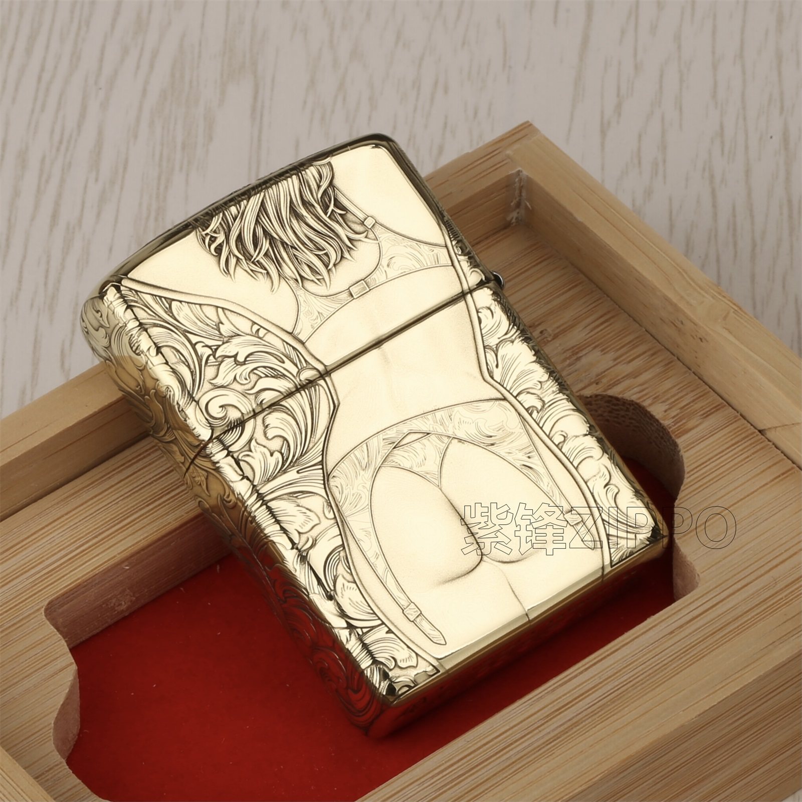 zippo防风打火机蚊版蚊子比基尼女郎内衣纯铜纯银zippo