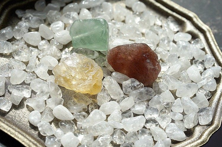 北京消磁原石镇水晶石颗粒优质净磁碎石发货水晶摆件