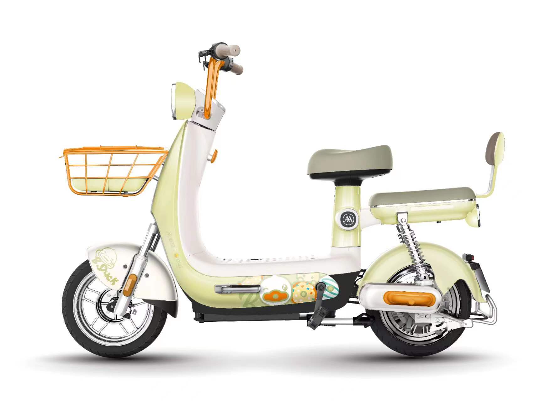 爱玛电动车小熊简约时尚2023新款大石石墨电池电动自行车