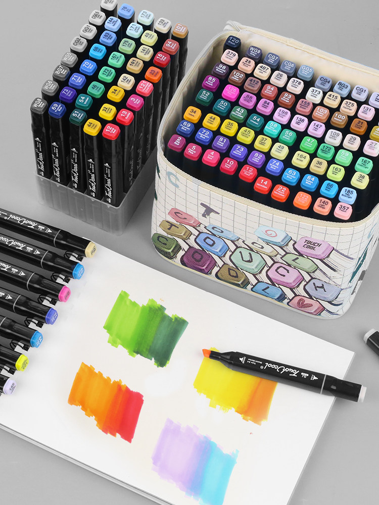 touch小学生彩笔动漫初学者80色水彩笔双头手绘60色马克笔