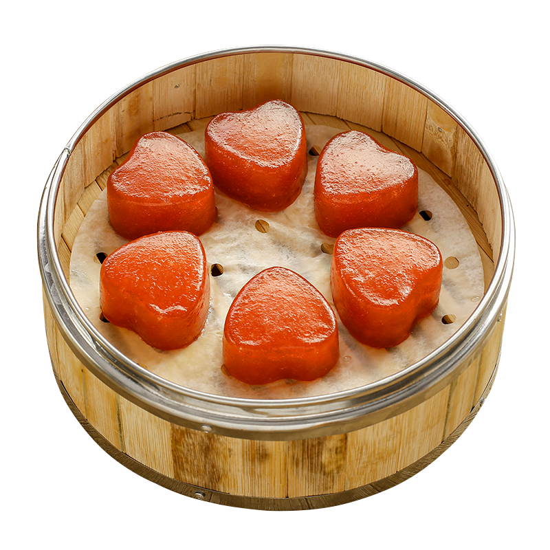 心形红枣糕蒸糕小米糕糯米发糕广式茶楼酒席传统中式糕点