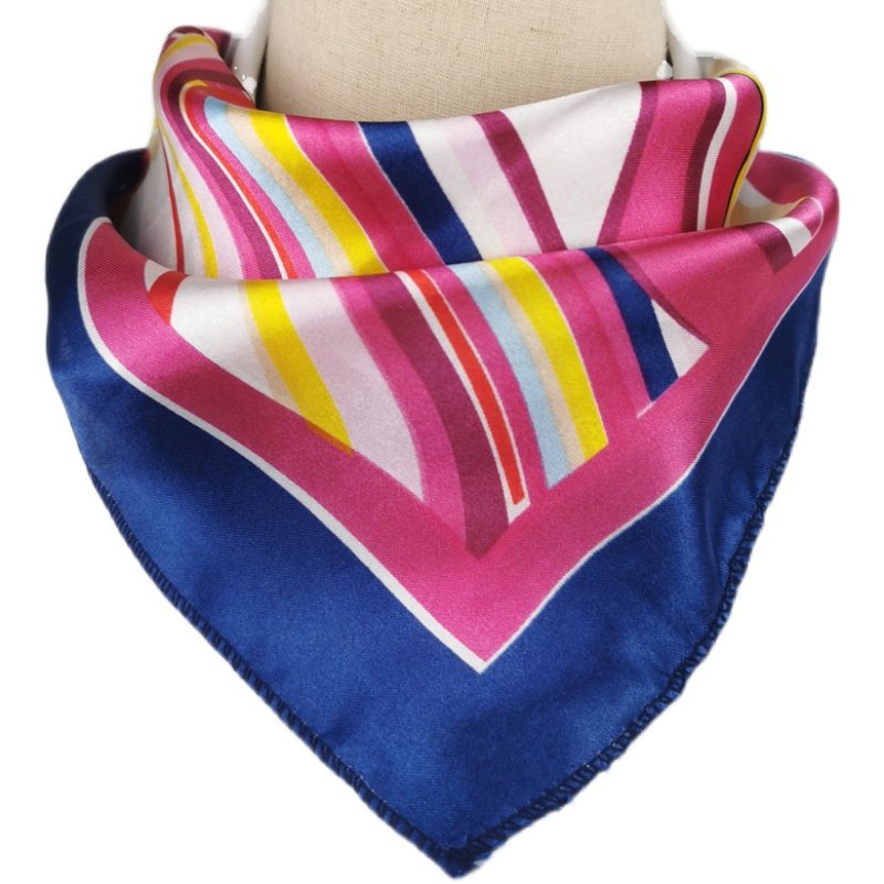 领花银行空姐围巾小方方巾职业丝巾工装女正围巾