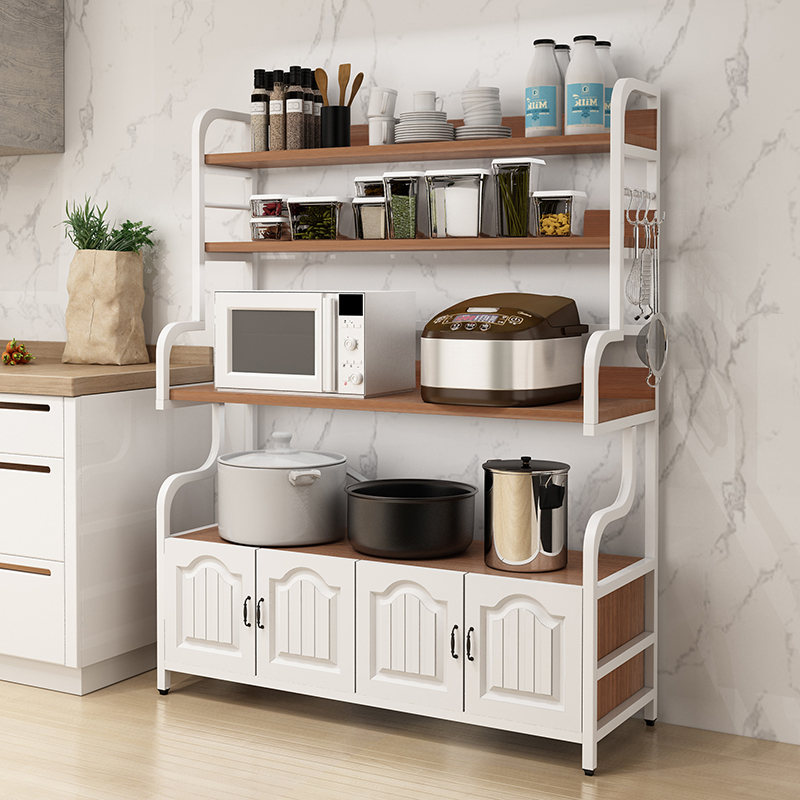 厨房切菜台置物架微波炉调味料用品家用大全落地多层烤箱收纳橱柜