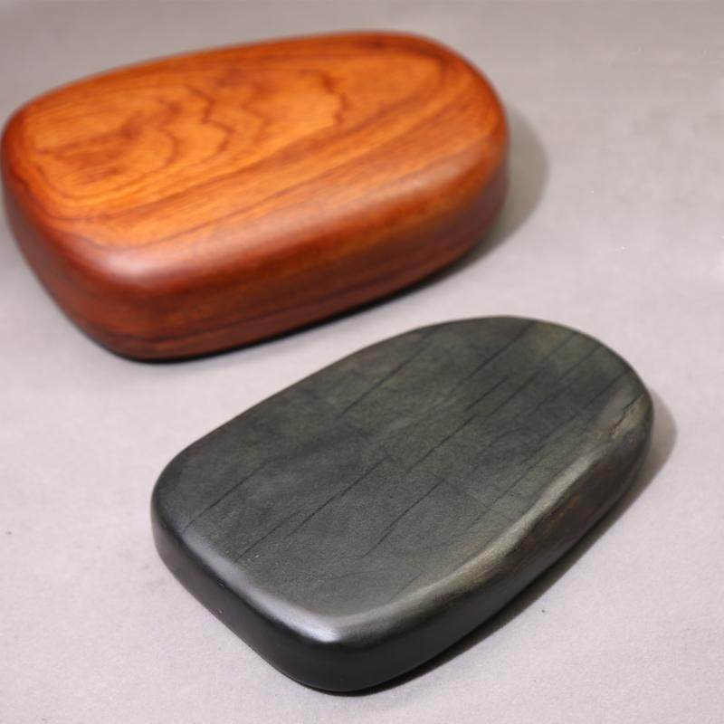 万石文房四宝小楷砚台原石礼品实用书画歙砚籽料文房四宝