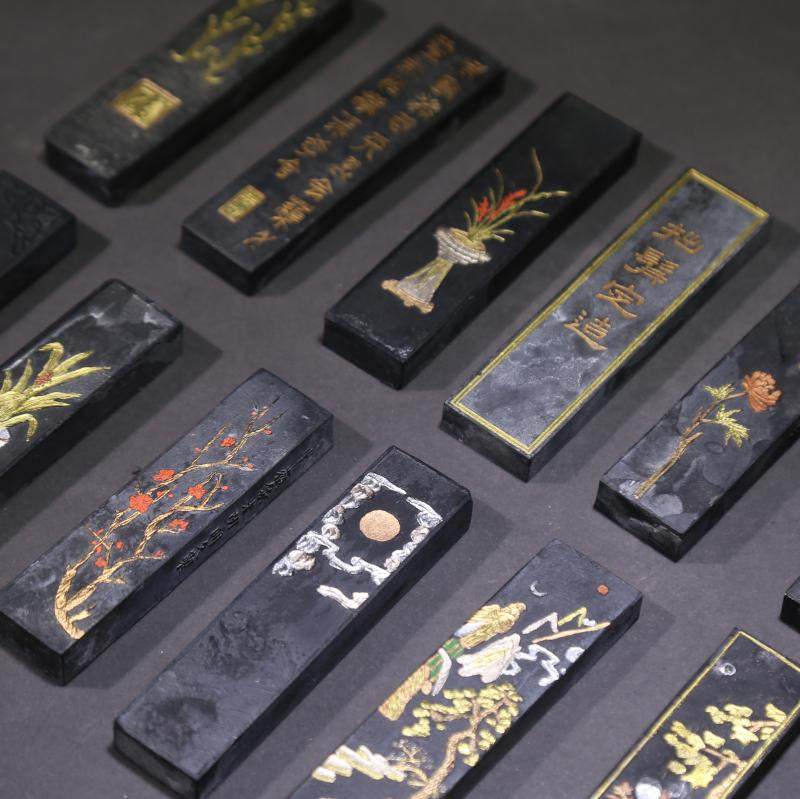 非遗墨锭品墨礼品徽墨书画实用陈墨旧墨块墨条文房四宝