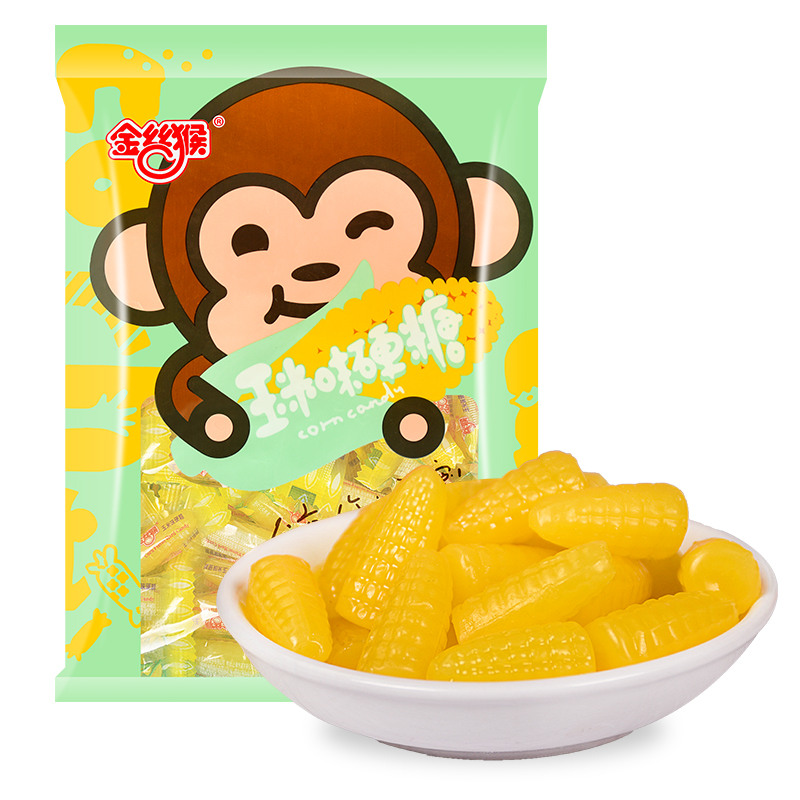 金丝猴玉米硬糖500g散装水果糖婚庆结婚喜糖批发传统糖果