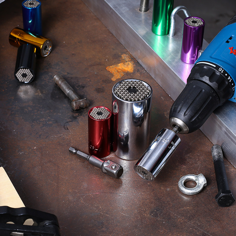 德国万能套筒头魔术多功能实用万用电动工具套装手电钻套筒扳手小