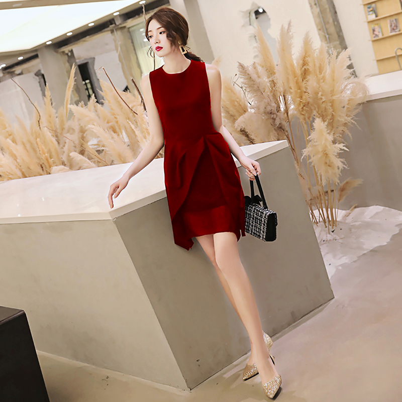 敬酒新娘回门便装答谢红裙伴娘平时可穿小个子礼服