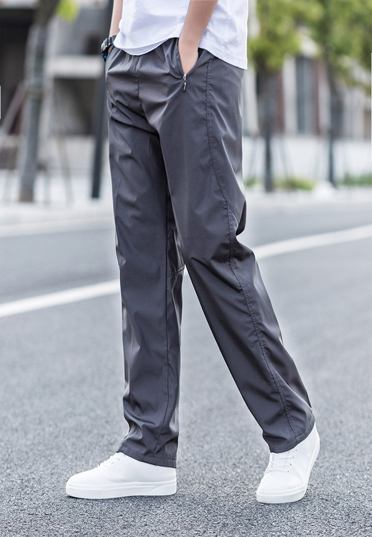 春夏运动裤男长裤透气休闲裤涤纶男士速干耐磨运动长裤