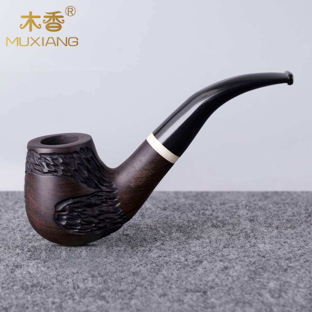 烟斗木香手工烟丝风车木旱弯柄烟嘴经典设计烟斗