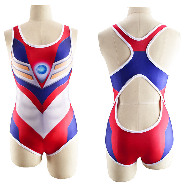 日本迪迦奥特曼cos情趣性感连体紧身衣泳衣背心比基尼cosplay女装