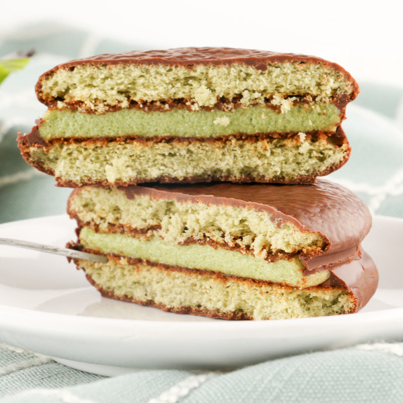 优惠券后10.8元,好丽友抹茶派6枚装 216克抹茶派12枚432克促销早餐休