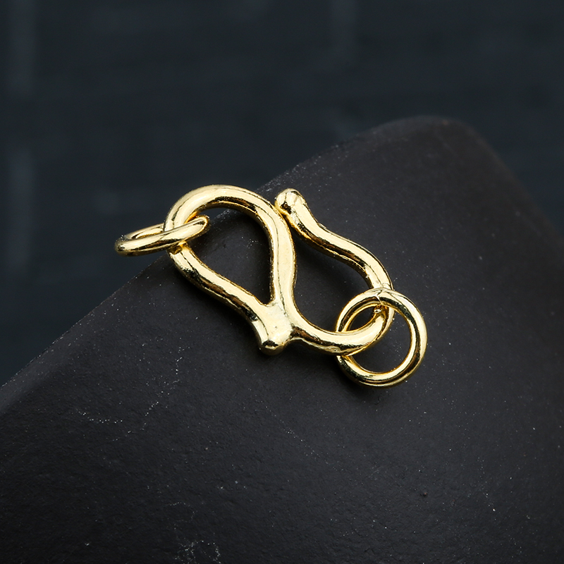 配件s925纯银项链双环扣手手链接口接头银珠扣