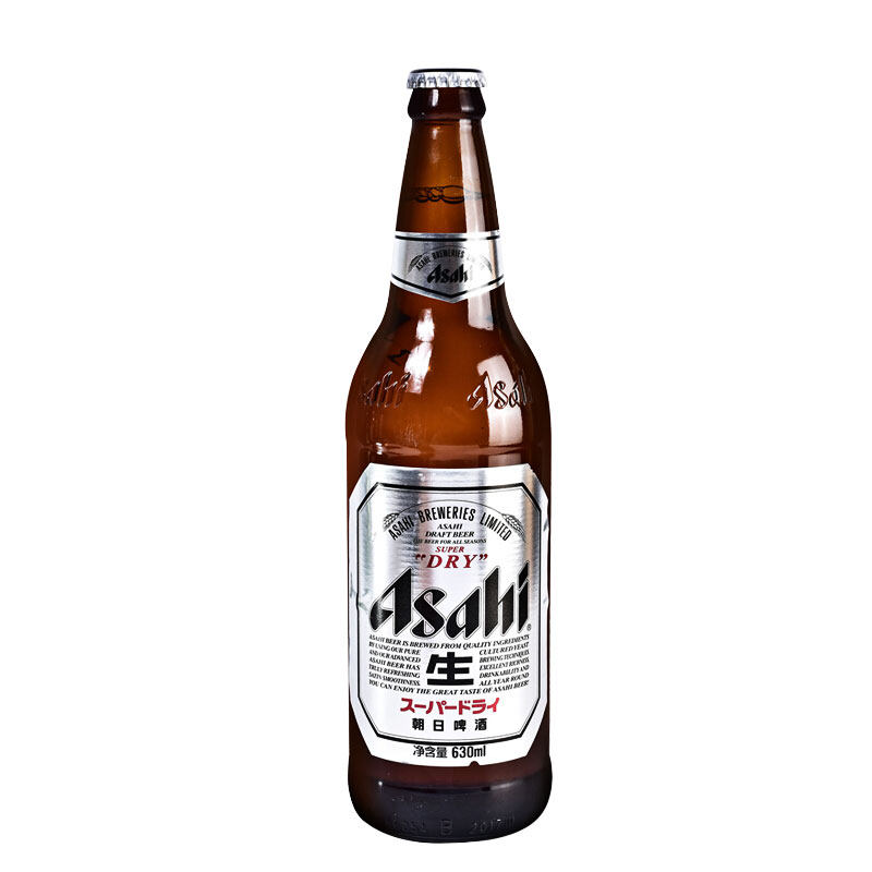 啤酒瓶装朝日生啤超爽易瓶装630ml12瓶整箱特价啤酒