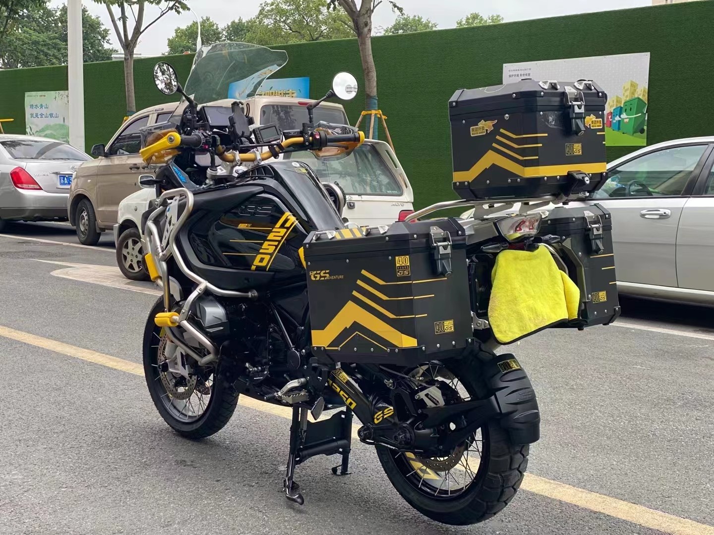 宝马r1200gs水鸟r1250gsadv改装三箱贴纸原厂边箱贴纸