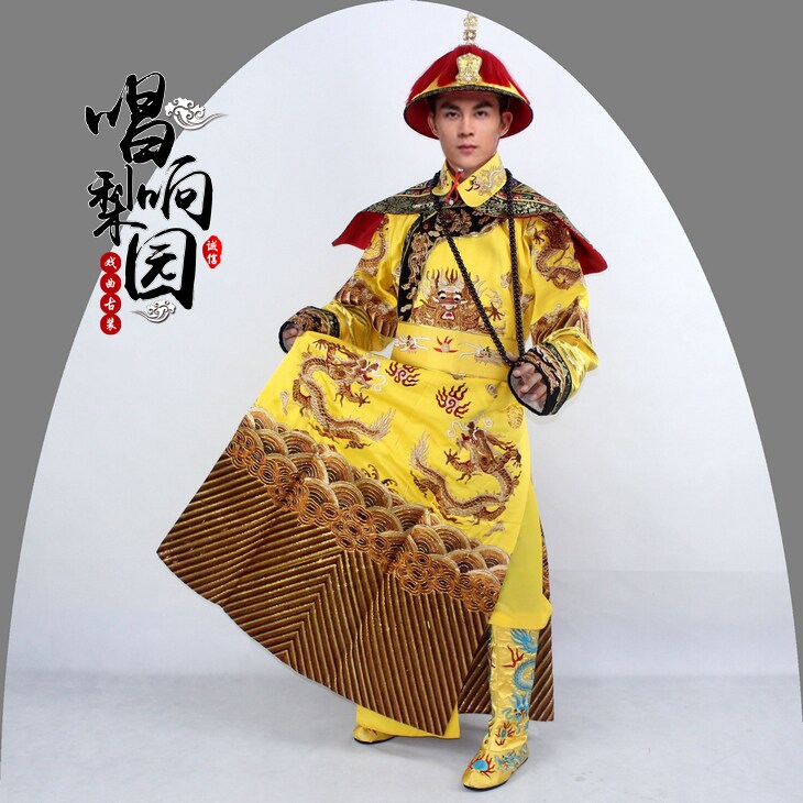 新款清朝影视古装古装戏戏曲服装皇帝皇上龙袍民族服装