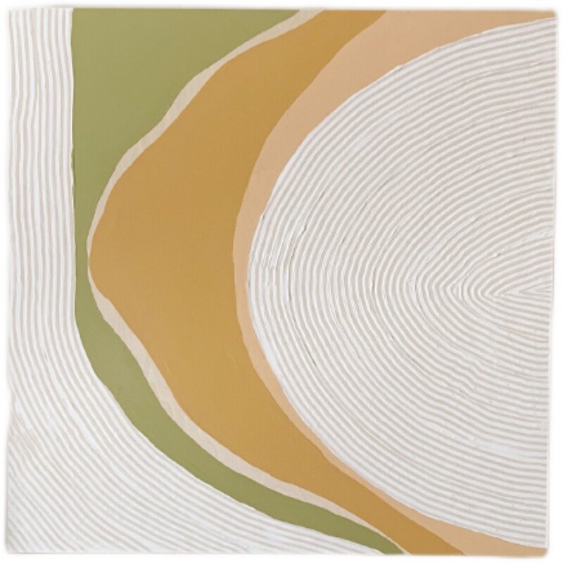 晨曦 线条艺术装饰画抽象色块客厅挂画创意简约玄关画设计师壁画