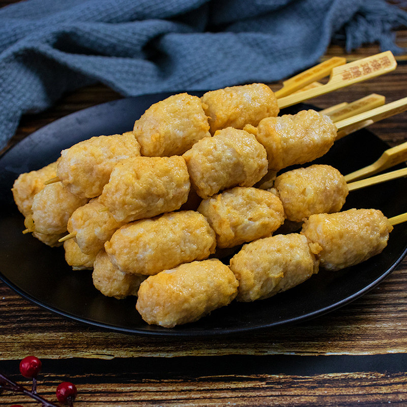 烧鸡脆骨10串关东煮食便利店麻辣烫火锅串串材料鸡肉丸