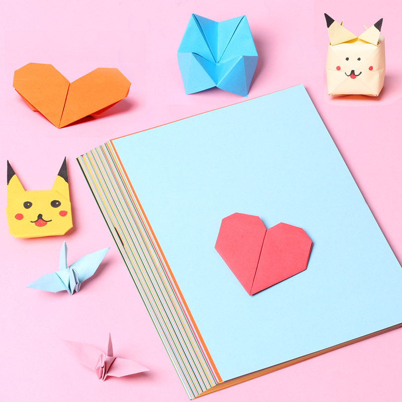 手工折纸真彩星空折星卡纸diy玫瑰花千纸鹤幼儿园折纸