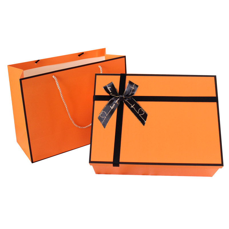 盒礼盒空盒母亲节小号礼品盒橙色盒子ins衣服大号礼物盒生日包装