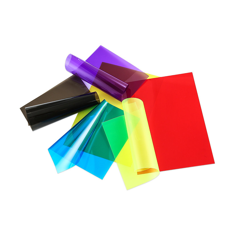 a4红黄蓝绿紫粉橙pvc彩色透明塑料片硬pp磨砂半透明pvc塑料板加工