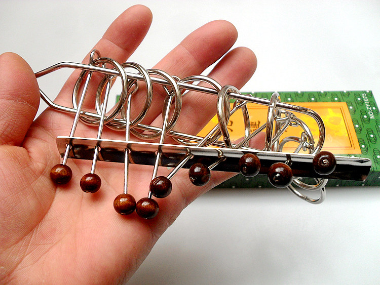 古典益智传统玩具九连环铁制解环解锁智力扣中号解锁