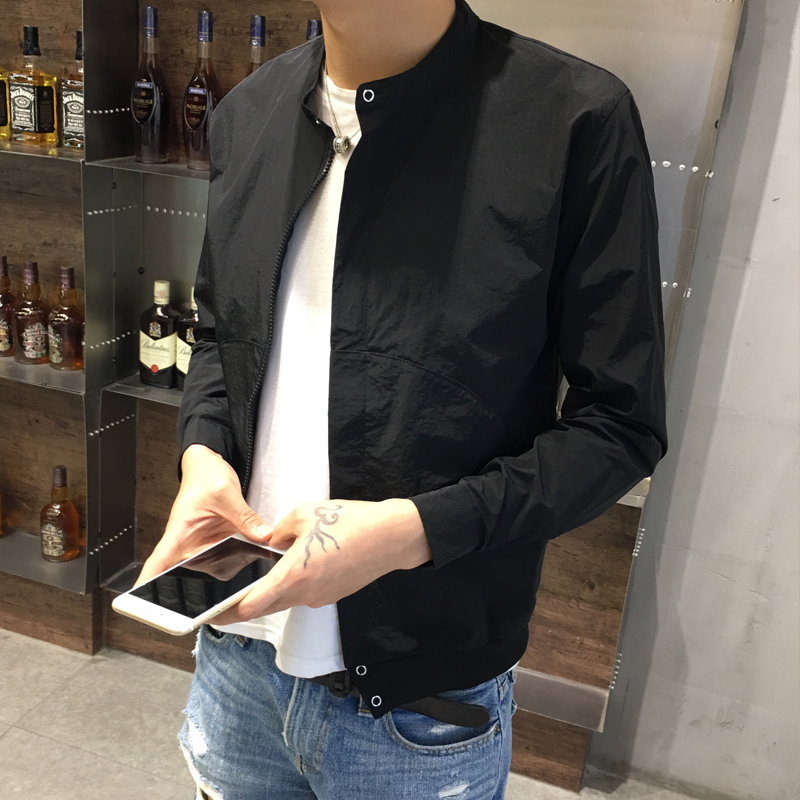 2022新品外套男士百搭薄款外衣春秋夏季棒球服防晒衣服潮流夹克衫