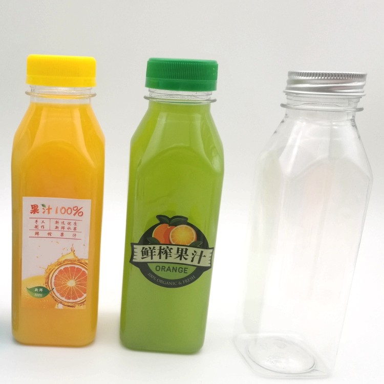 饮料塑料瓶350ml一次性大口果汁网红奶茶pet素匠密封罐