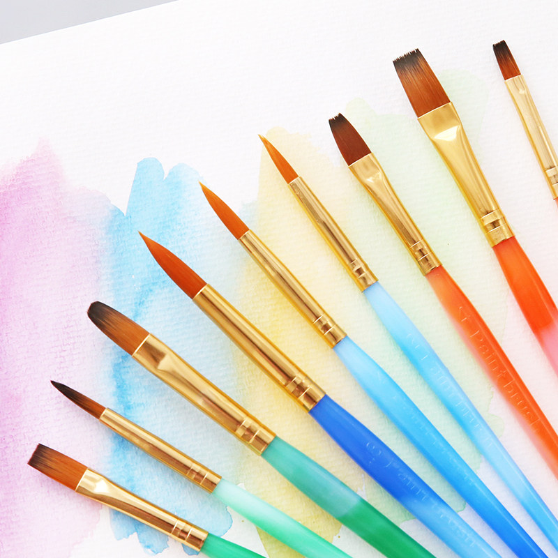乔尔乔内水彩画笔尼龙毛4支装套装国画丙烯油画颜料绘画水粉毛笔
