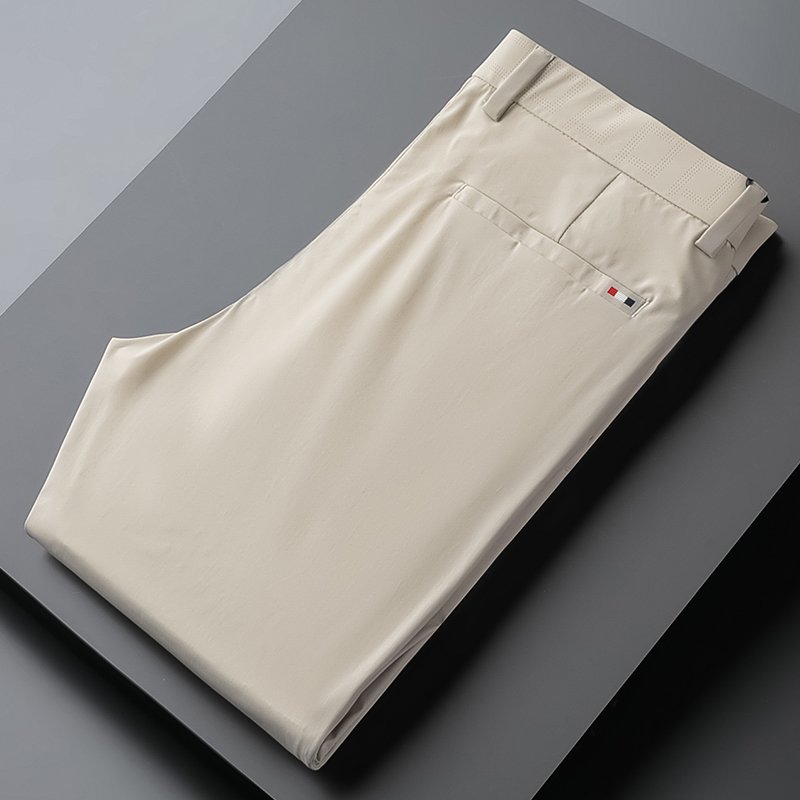 夏秋轻奢品质冰丝休闲裤男修身高端丝滑四面弹力裤垂感西裤男长裤
