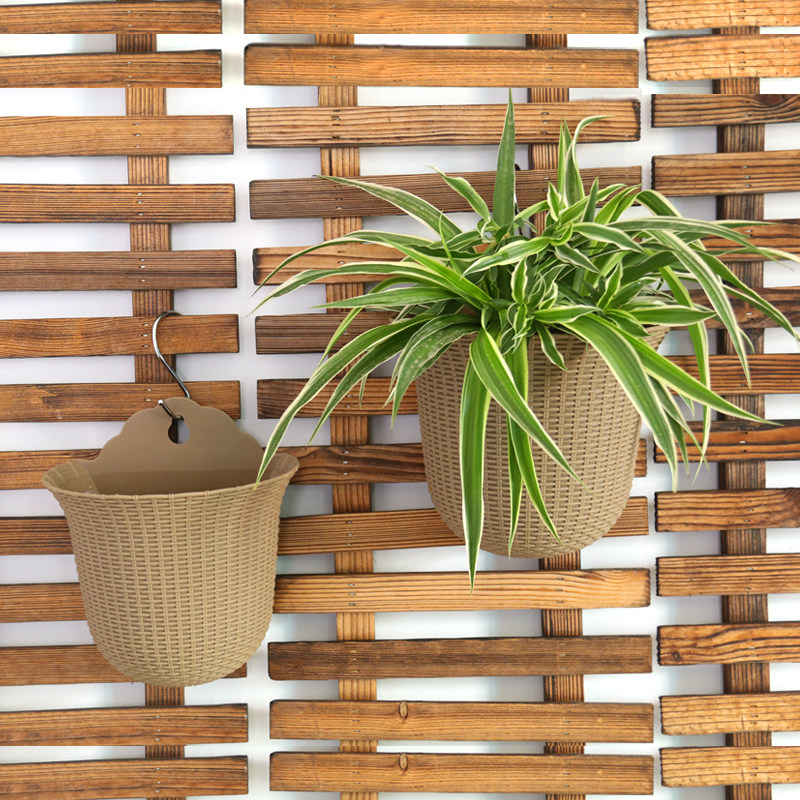 花盆挂墙壁挂多肉绿萝吊兰悬挂式塑料树脂挂壁花盆