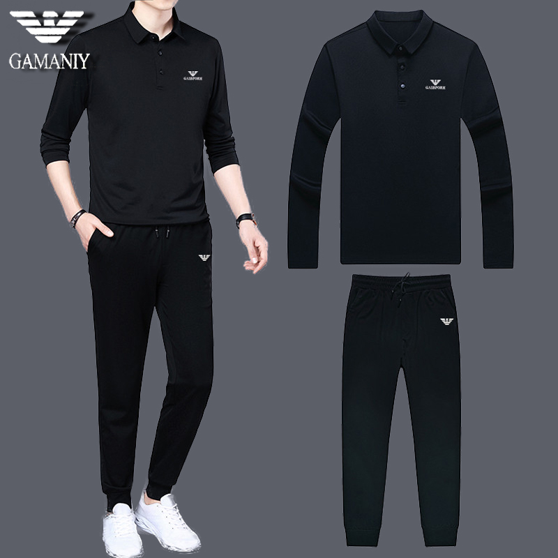 阿玛尼正品高端休闲休闲运动运动服套装男士中青中青年休闲运动套装