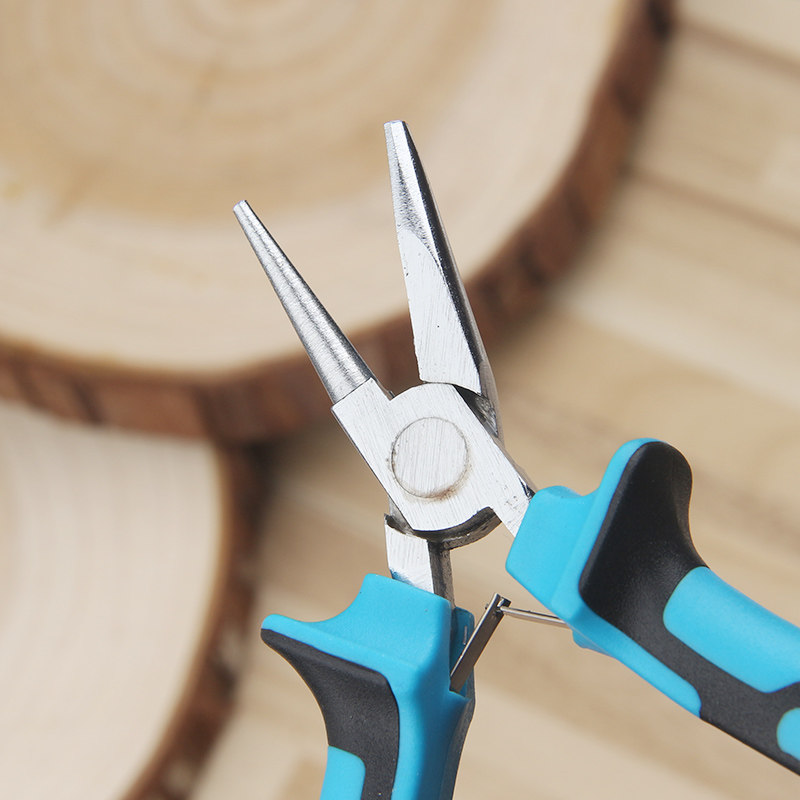 diy钳子嘴卷针半圆凹槽9针钢丝亮片飞旋旋转路亚钳