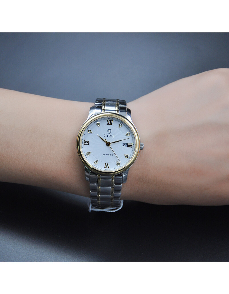 手表西腾5087citole情侣一对时尚男士女士钢带商务国产腕表
