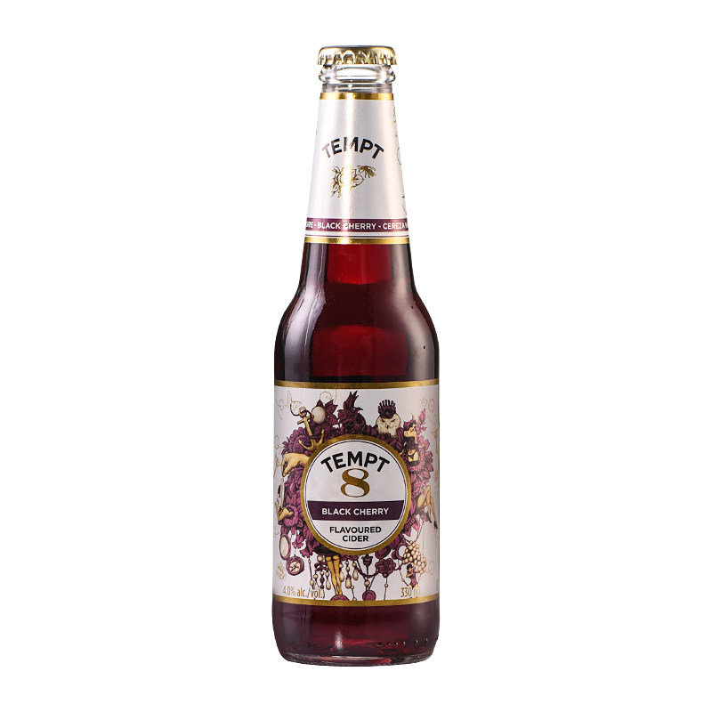 整箱丹麦原装进口tempt诱惑8号车厘子味西打酒啤酒啤酒