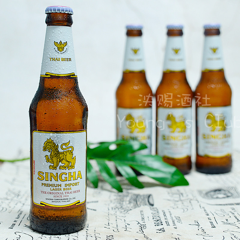 泰国新日期日期整箱singha进口胜狮啤酒330ml24瓶啤酒