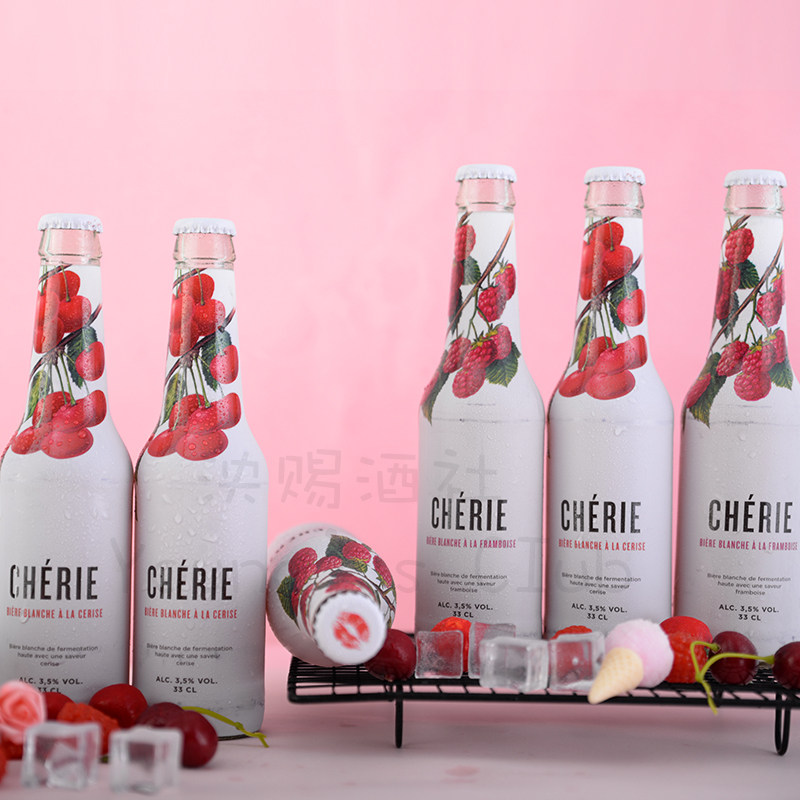 比利时进口奢莉樱桃覆盆子果味啤酒奢利cherie女士啤酒330ml