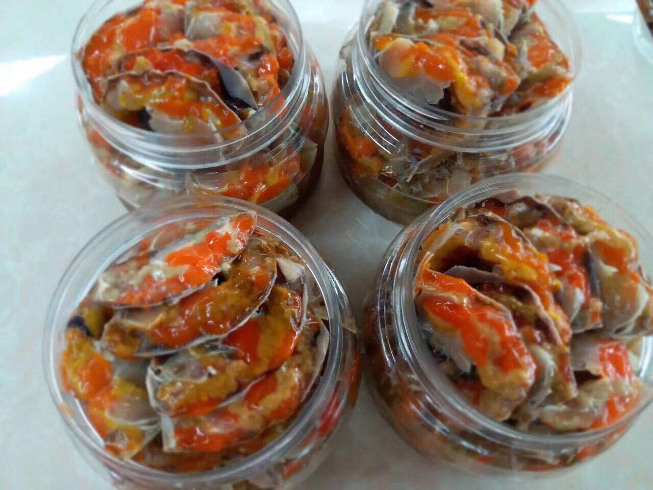 宁波红膏呛蟹咸炝蟹醉蟹梭子蟹红膏蟹块炝蟹700g两个江浙沪包邮_7折