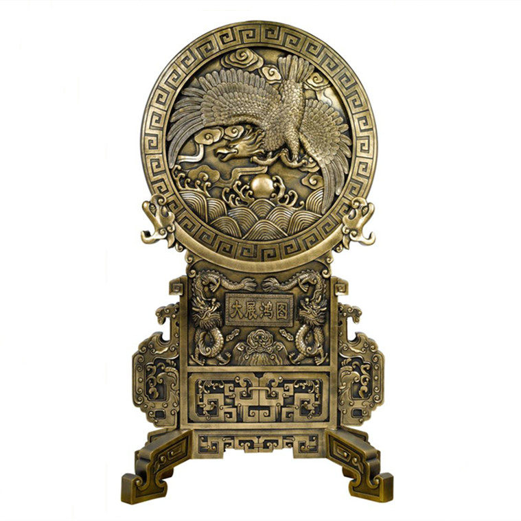 大展鸿图活性炭浮雕雕塑明清清新古典中式公司摆件摆件