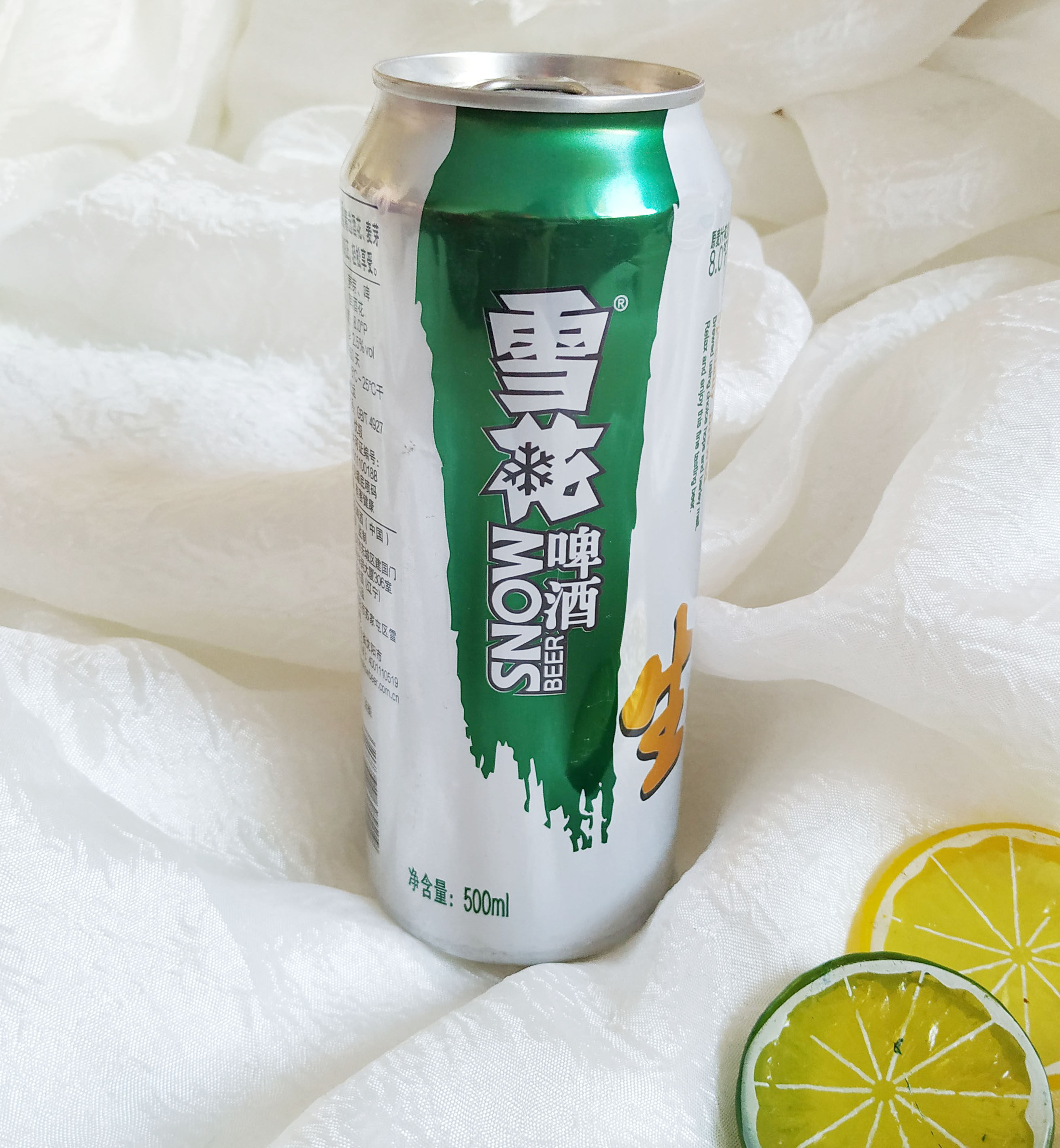 啤酒雪花生啤原生态8度500ml12罐听装大罐整箱啤酒
