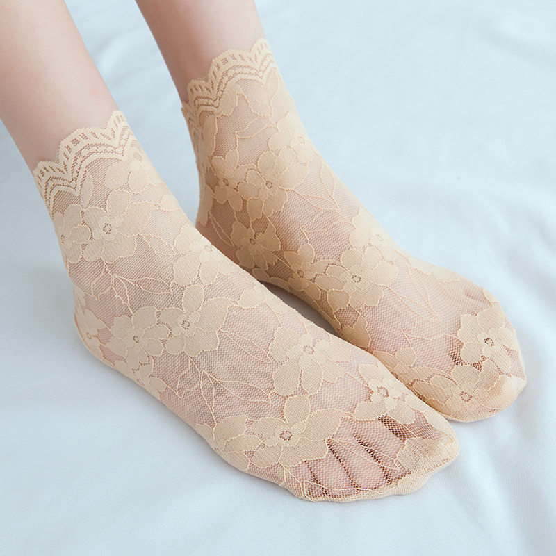 袜子女短袜蕾丝蕾丝花花边日系学生韩版可爱低帮短袜