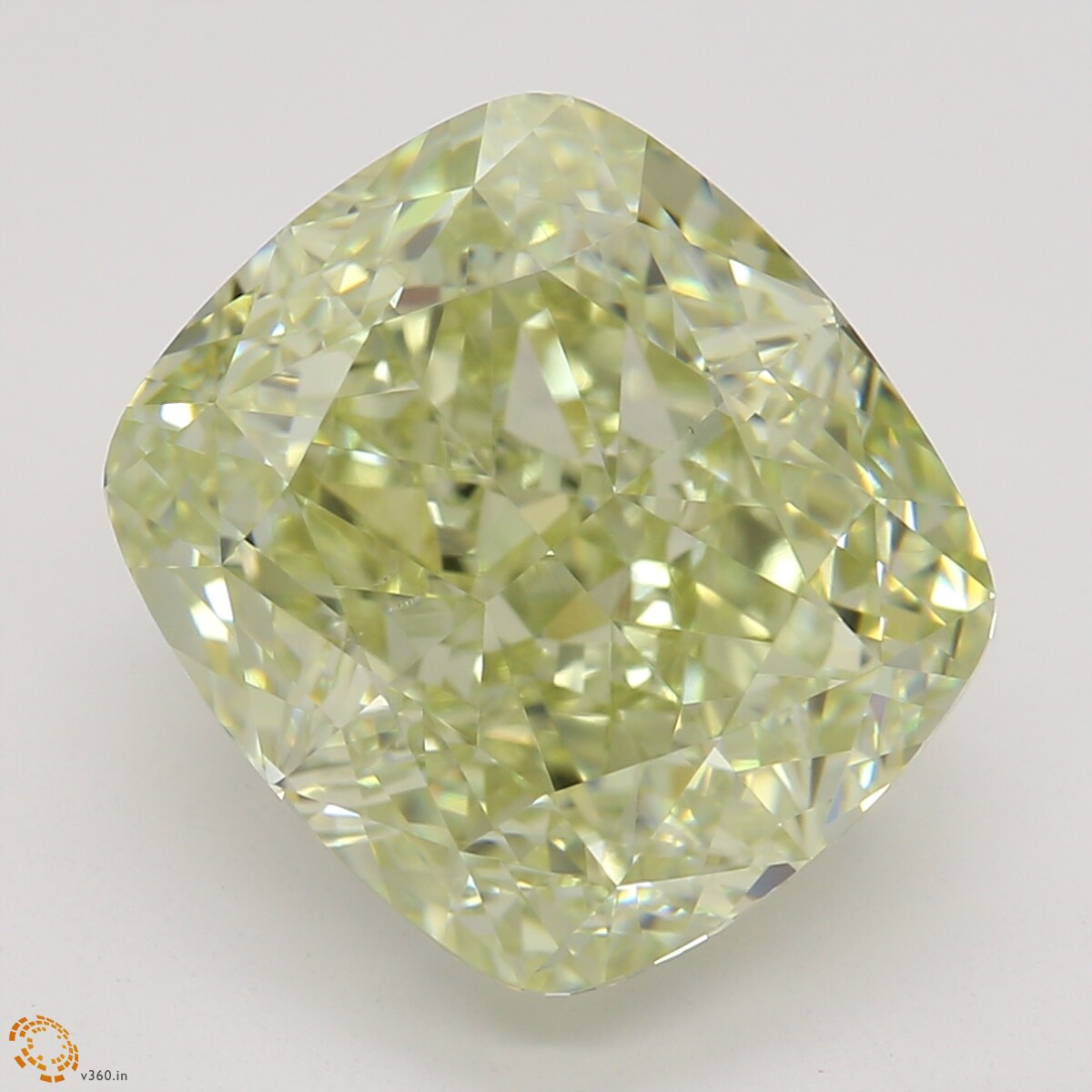 gia天然彩钻5.04克拉中彩黄色fgy大戒面枕vs2其他